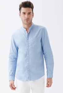 Mandarin Collar Oxford Shirt